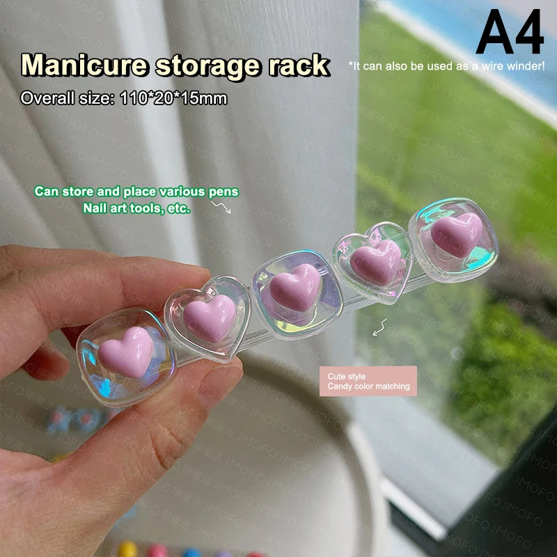 Cartoon Nail Brush Holder Stand Salon Pen Rack Accessoire Brushes For Manicure Tool Nail Art Brush Holder Carrier Storage Peaceful Pleasures Health and Wellness A4