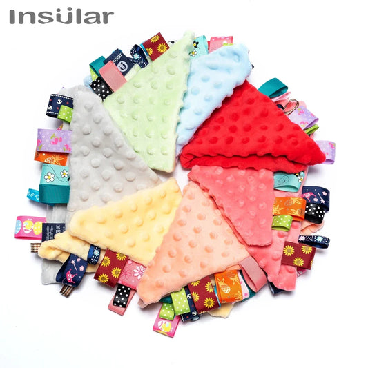 Insular Baby Taggies Comfort Blanket | Soft Plush Soothe Towel Baby Comfort Blanket Peaceful Pleasures Health and Wellness