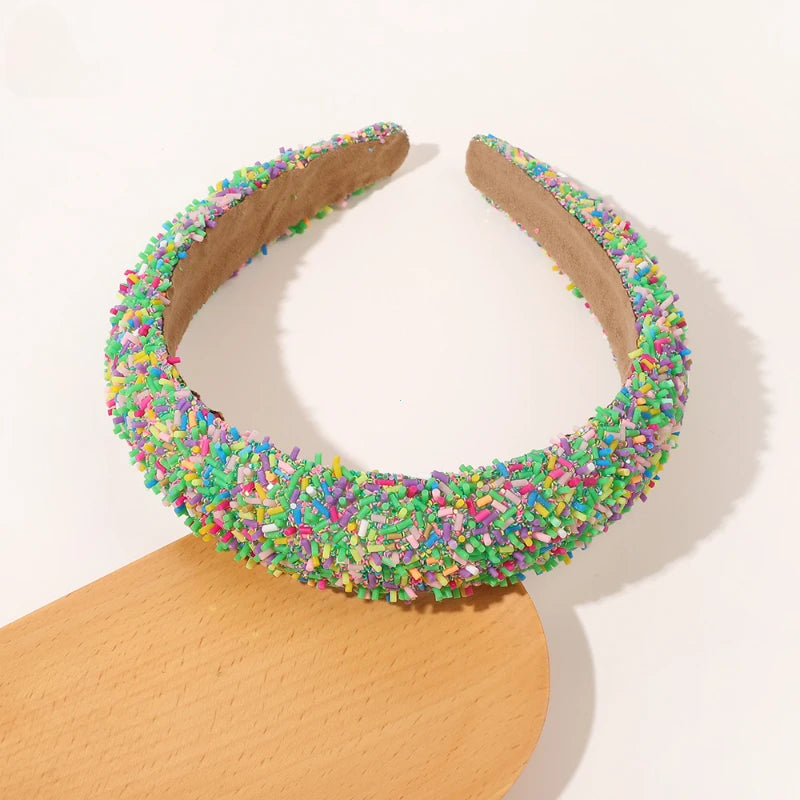 Sponge Padded Hairband Wide Headband Candy Headbands Adult Hair