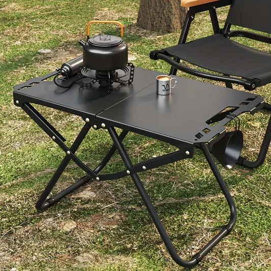 Multi functional outdoor folding table suitable for self driving and hiking camping dining table, quickly open the dining table Peaceful Pleasures Health and Wellness