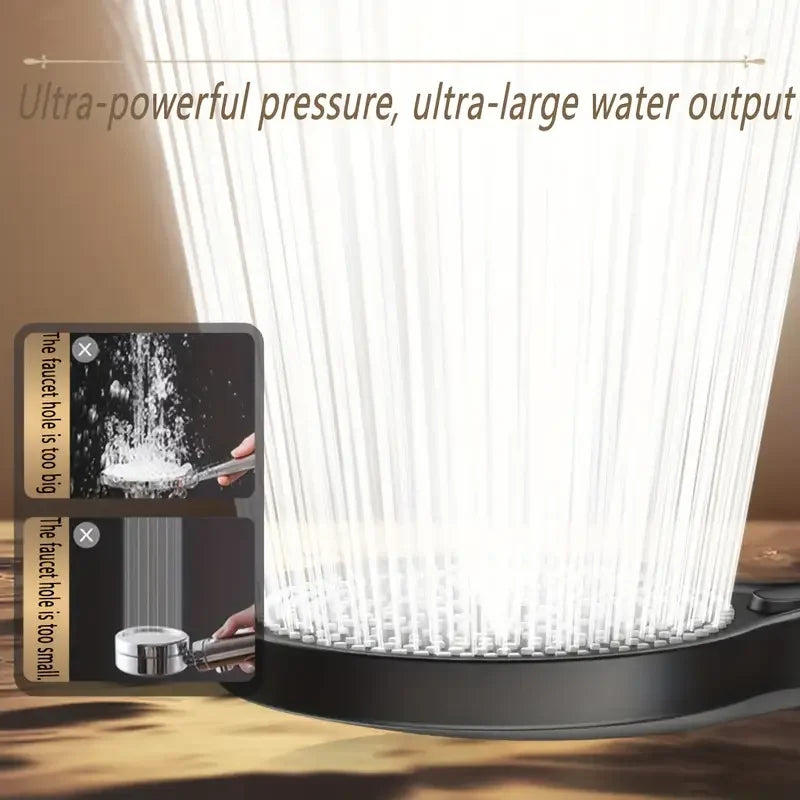 15cm Round Flower Shower Head | High-Pressure Water Saving