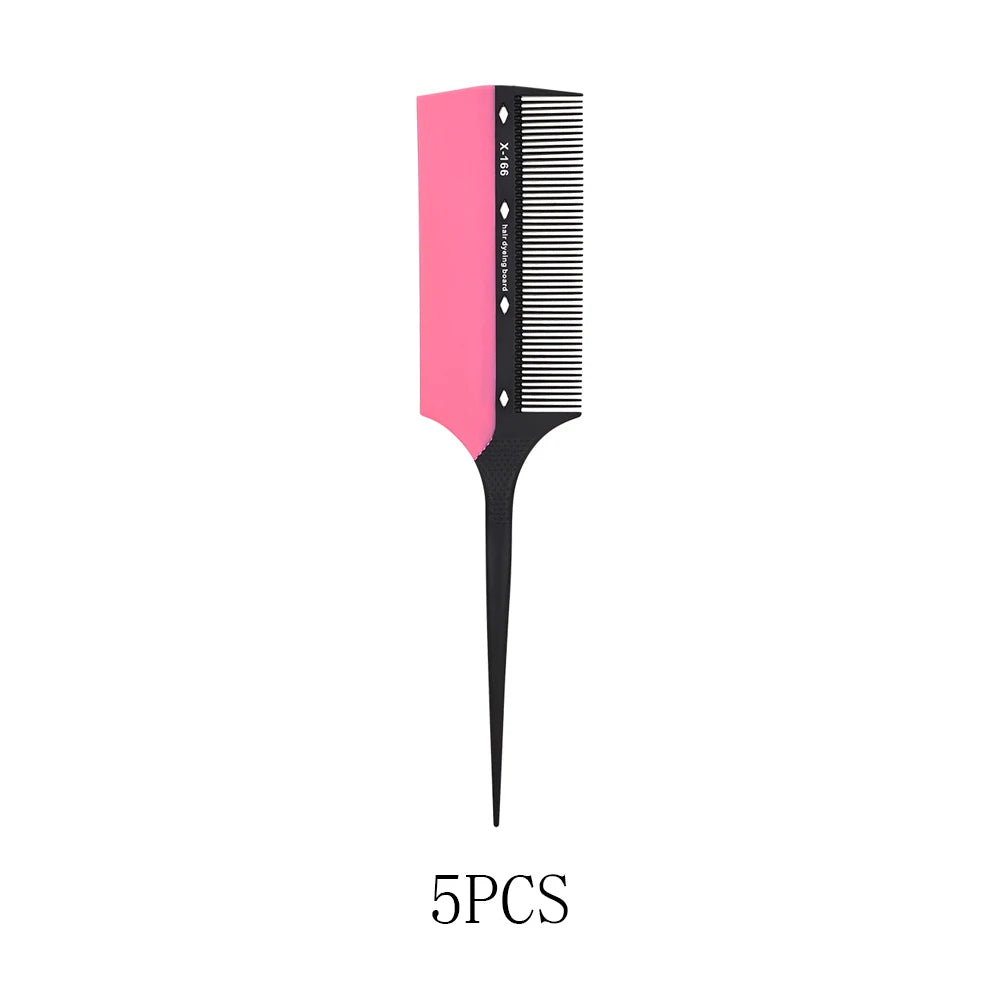 Salon Quality Hair Dye Brush Comb Fine-Tooth Applicator Tip-Tail Sectioning Tool for Home Highlight Dyeing Peaceful Pleasures Health and Wellness 5pcs China Mainland