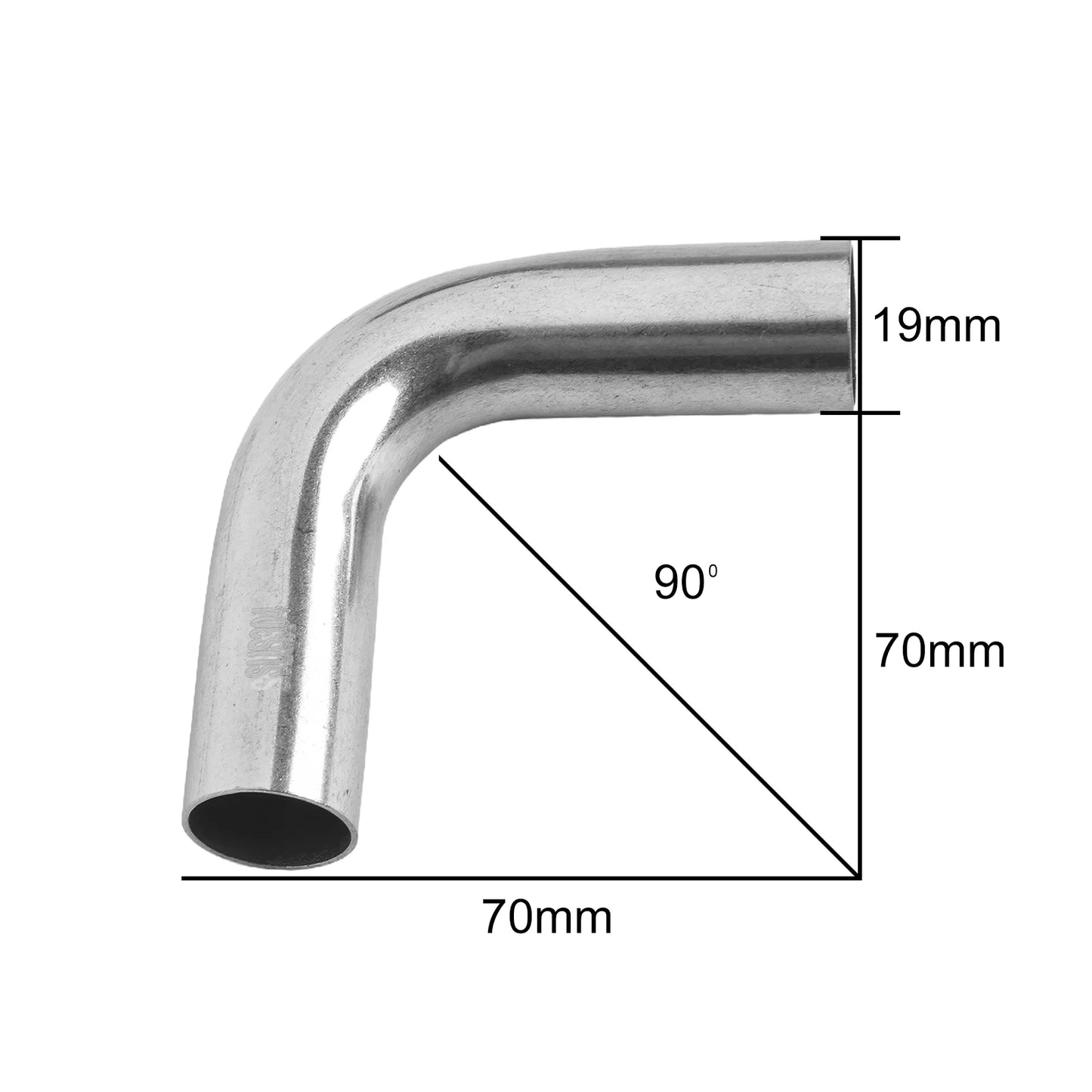 Stainless Steel Elbow 90 Degree Mandrel Bend Tube Polished Pipe 19 25