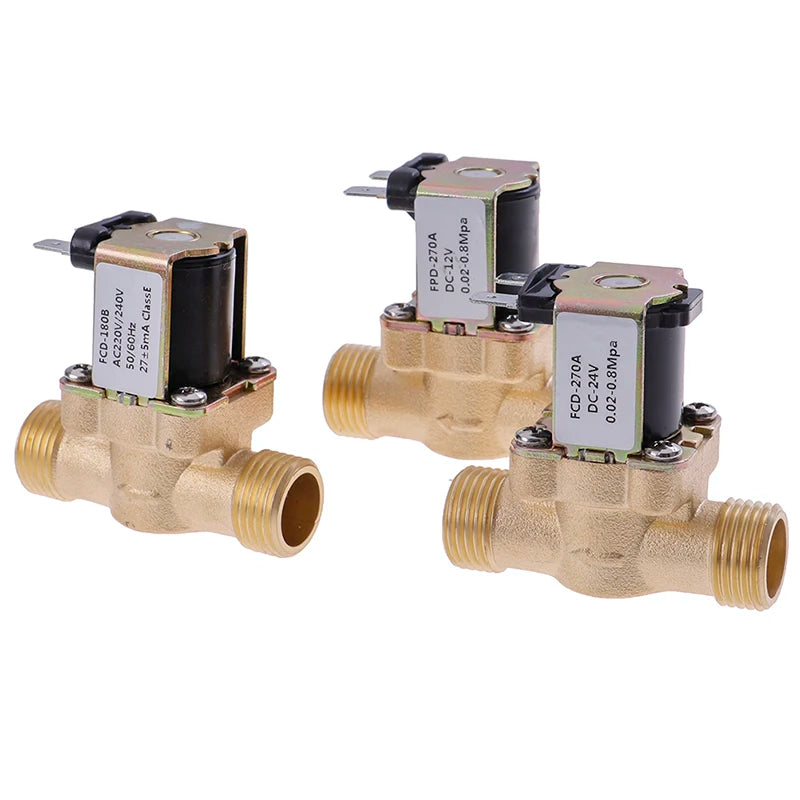 Brass Solenoid Valve G1/2" – 12V 24V DC / 220V AC | HELTC