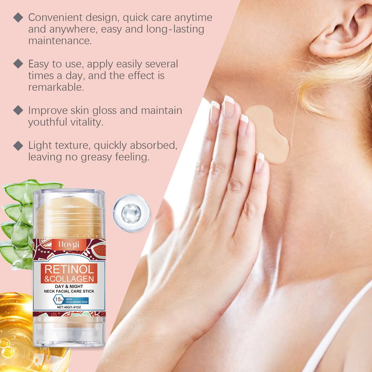 Retinol & Collagen Neck Firming Cream Stick – Anti-Wrinkle