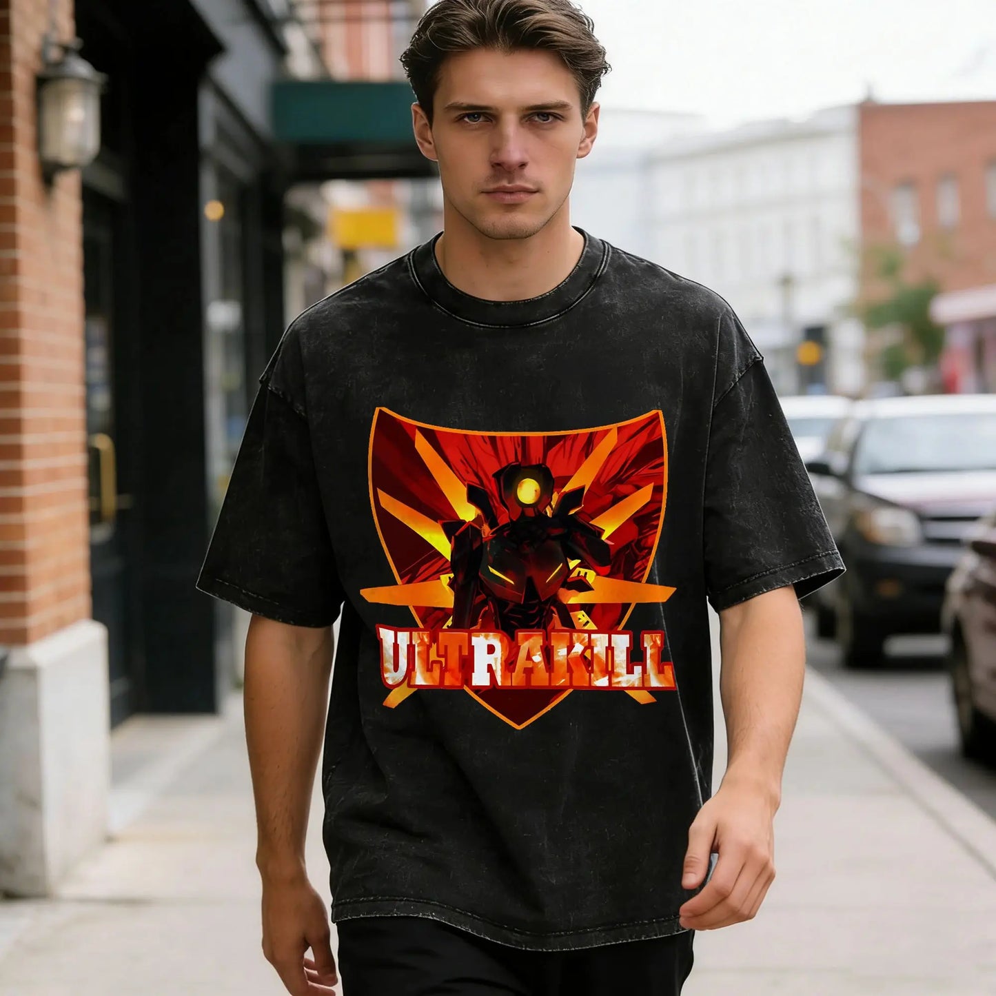 Ultrakill T Shirt Hippie T Shirts Short Sleeves Y2K Retro Tops Beach Cotton O-Neck Oversize Top Tees Peaceful Pleasures Health and Wellness 7 XL