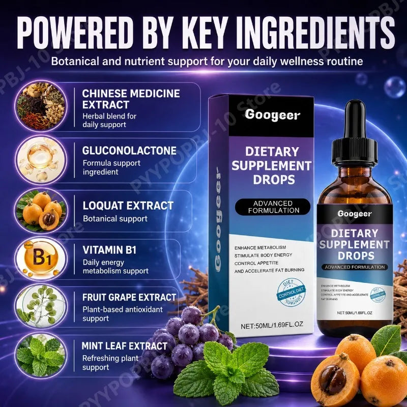 Botanical Wellness Drops | Loquat, Grape, Mint & Vitamin B1 50ml
