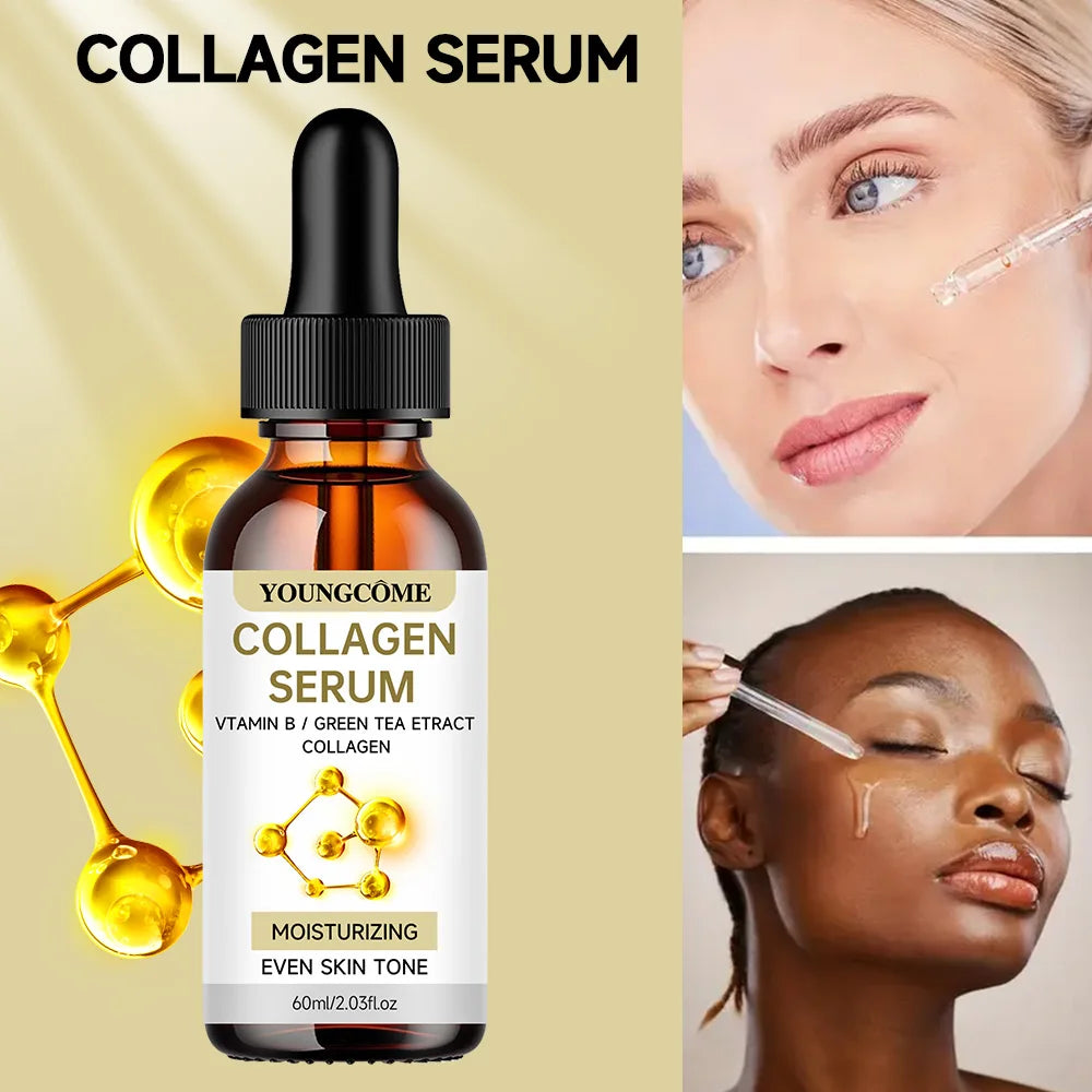 YOUNGCOME Collagen Serum with Vitamin B & Green Tea Extract - Hydrating Face Serum for Moisturizing & Even Skin Tone Peaceful Pleasures Health and Wellness