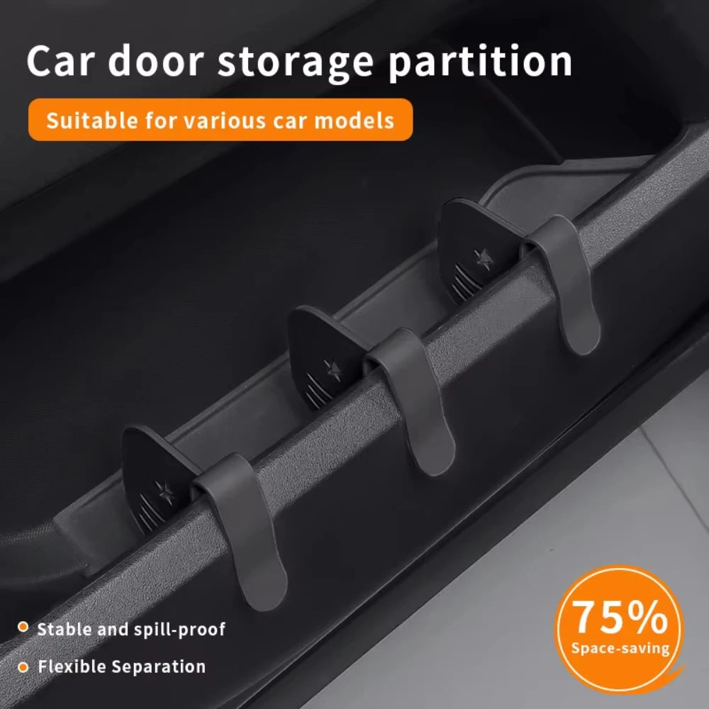3pcs Car Storage Box Partition Adjustable Car Door Storage Slot Divider Compartment Car Organizer Partition Accessories Peaceful Pleasures Health and Wellness