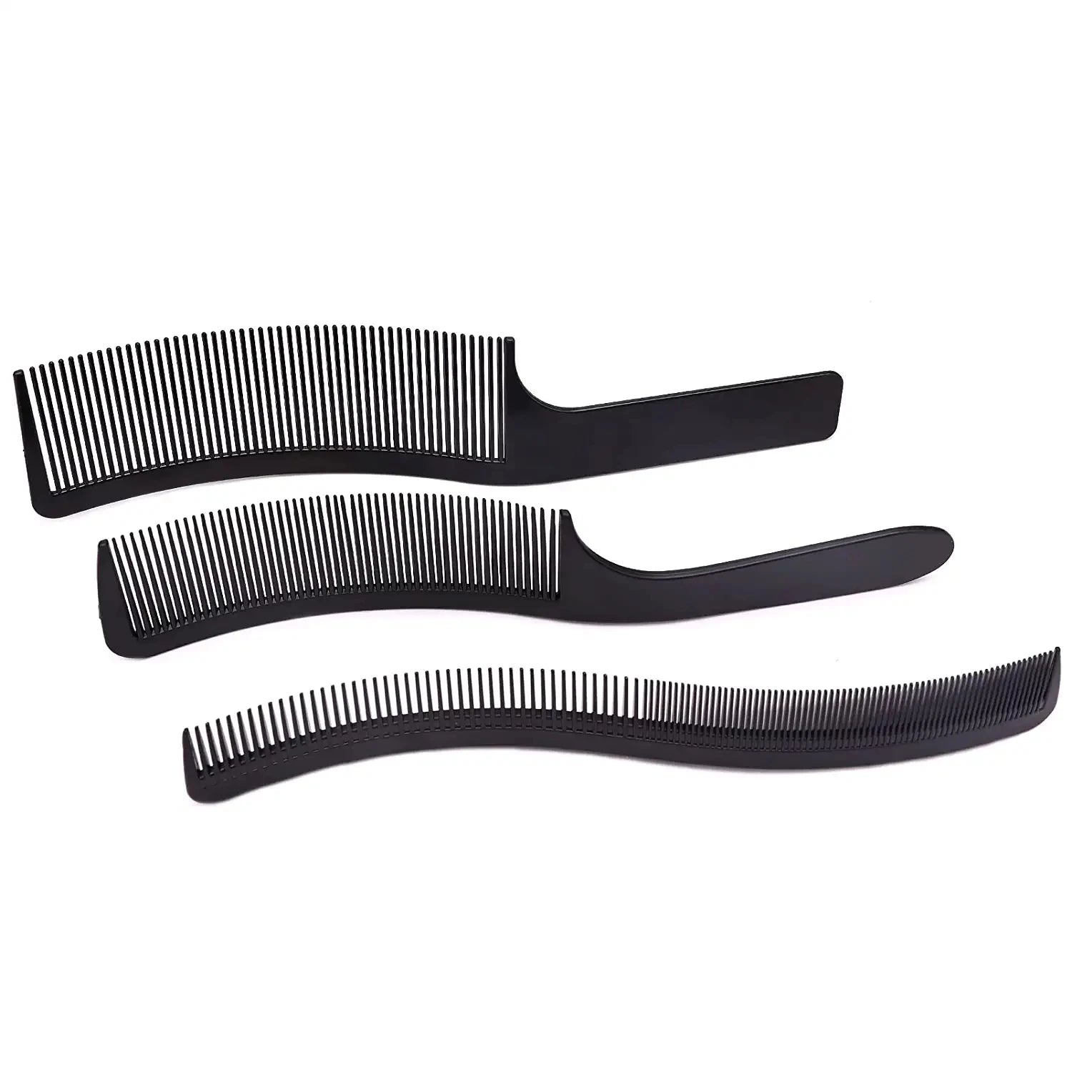 3Pcs Curved Haircutting Comb Set Heat-resistant Haircut Clipper Comb Professional Salon Barbershop Hairdresser Tools Accessories Peaceful Pleasures Health and Wellness