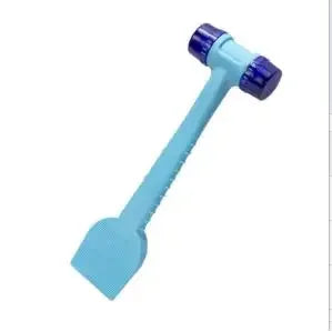 Hammer Tool Multifunctional 2 in 1 Rubber Hammer with Crowbar for Ceramic Tile Doors Windows Installation Tools Survival Stuff Peaceful Pleasures Health and Wellness blue