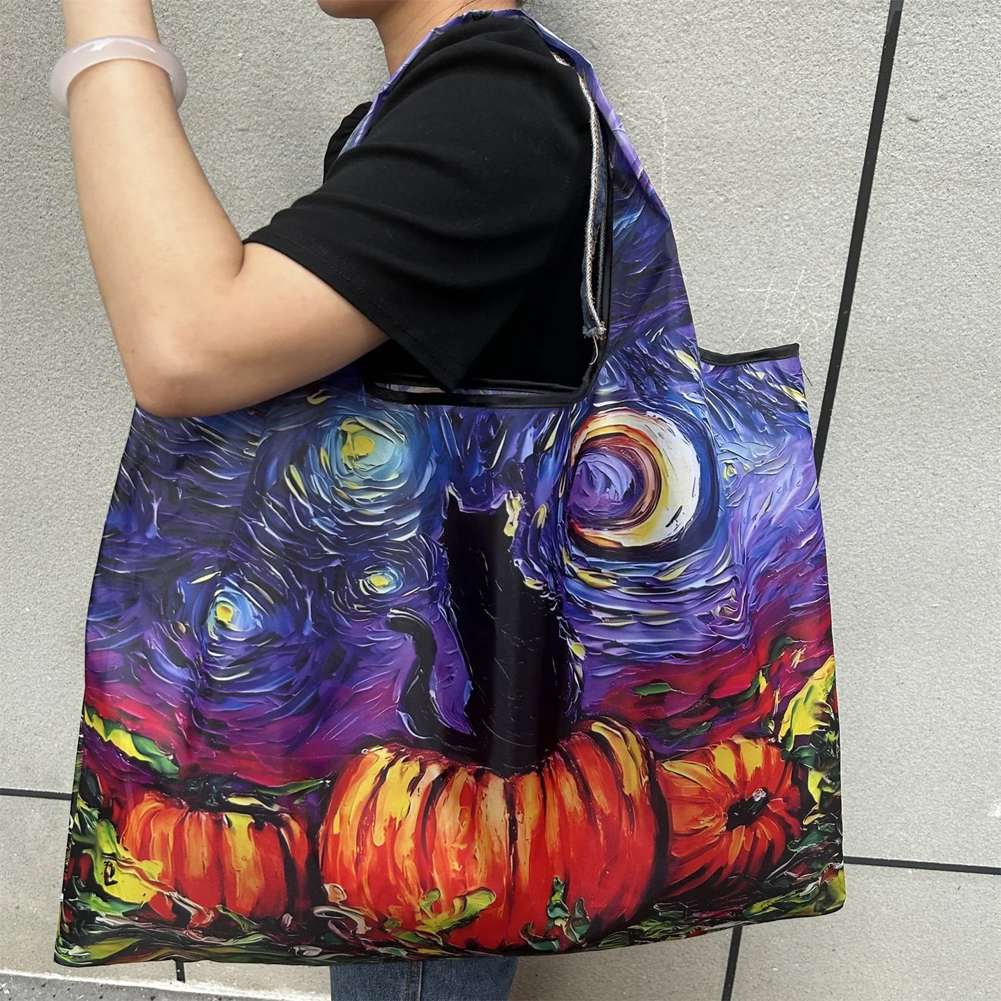 Large Foldable Reusable Nylon Shopping Bag – Travel Tote