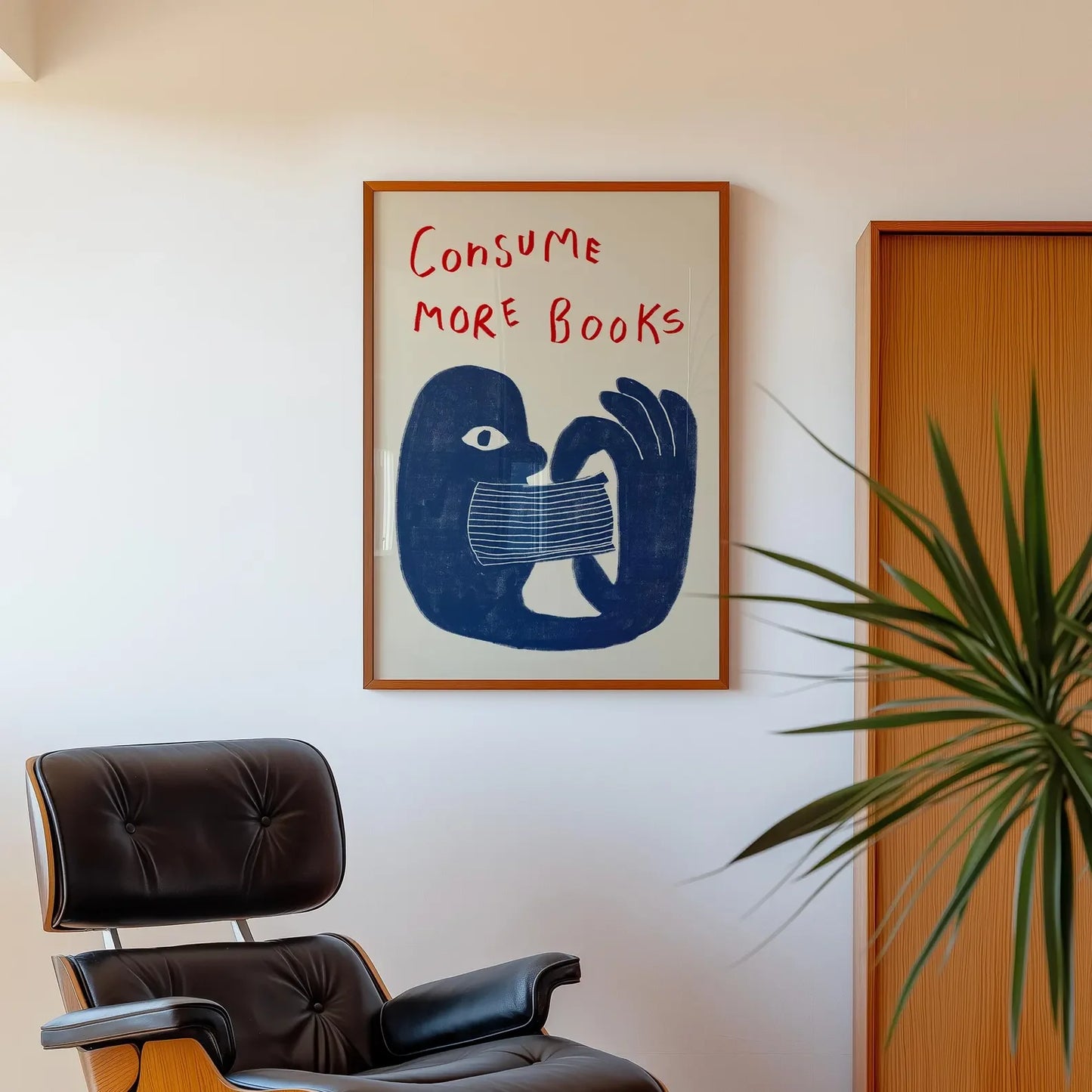 Retro "Consume More Books" Canvas Wall Art | Book Lover Gift
