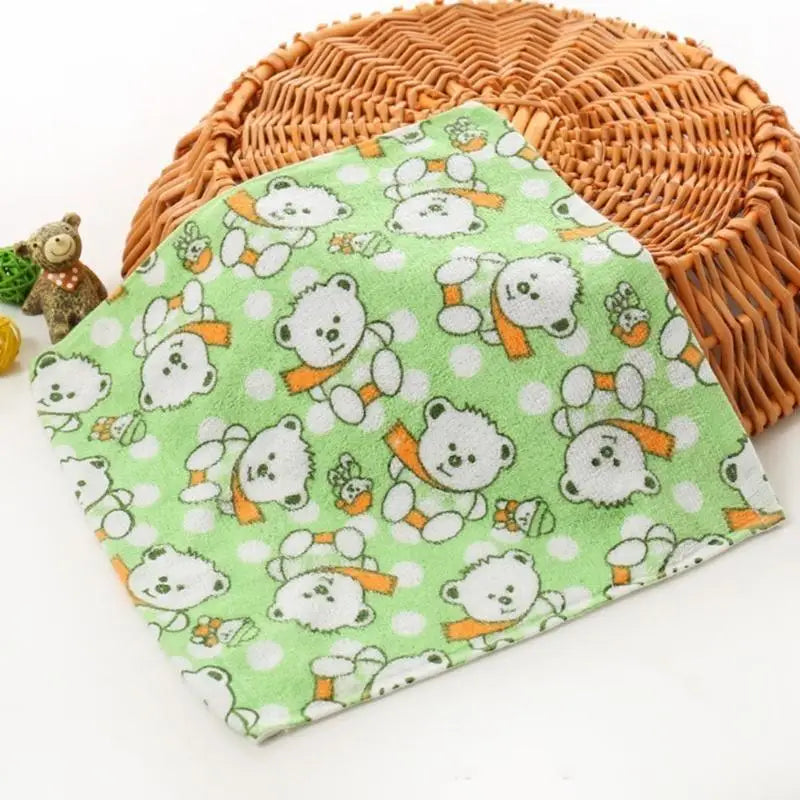 Soft Cotton Baby Handkerchiefs Cartoon Bear 5-Pack | Newborn