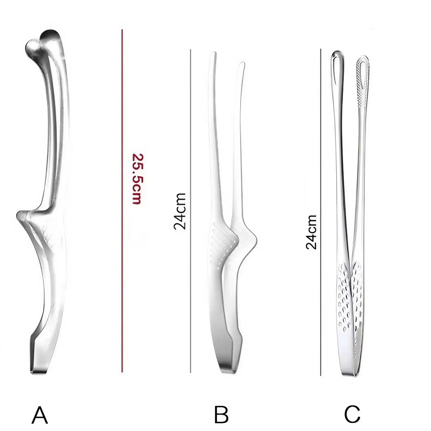 304 Stainless Steel Food Tongs – Long Handle BBQ & Kitchen