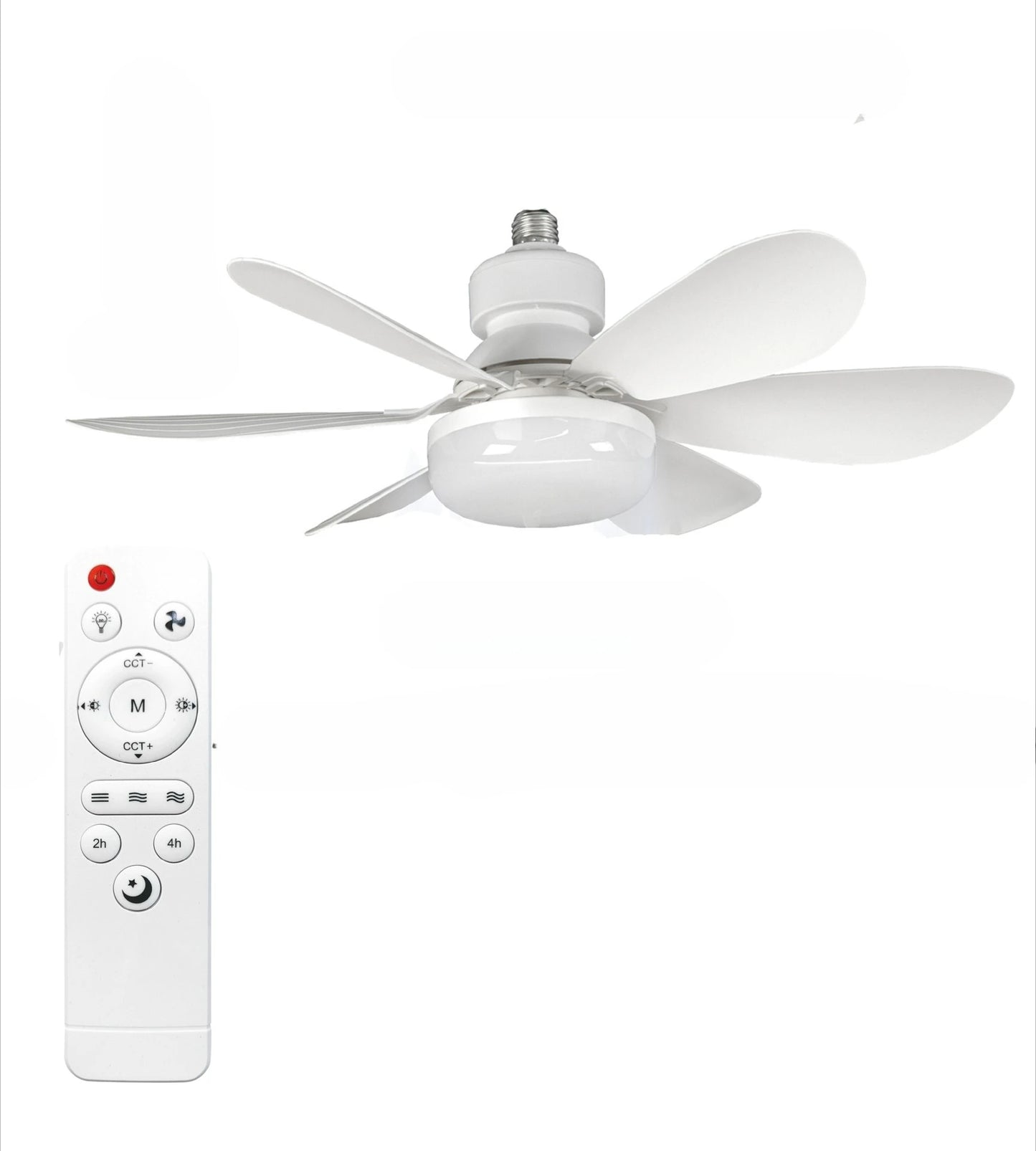 RTONTR Dimmable LED Ceiling Fan Light E27 Remote Control