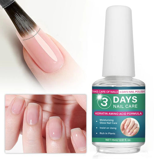 3 Days Nail Care Oil Keratin Amino Acid Formula Fast Dry 90s Salon Shine No Chip Deep Moisture Nail Strengthener,15ml Peaceful Pleasures Health and Wellness