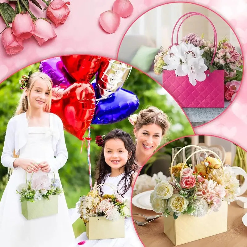 Reusable Waterproof Floral Gift Tote Bags | Wedding & Party