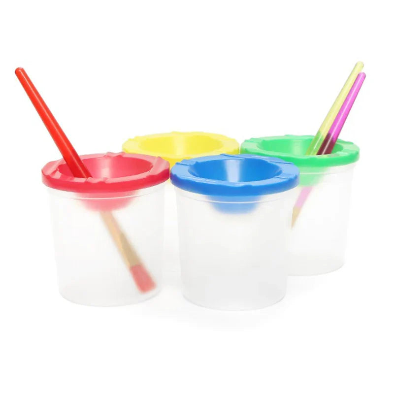 Watercolor Pen Washing Cup – Spill-Proof Plastic Brush Rinser