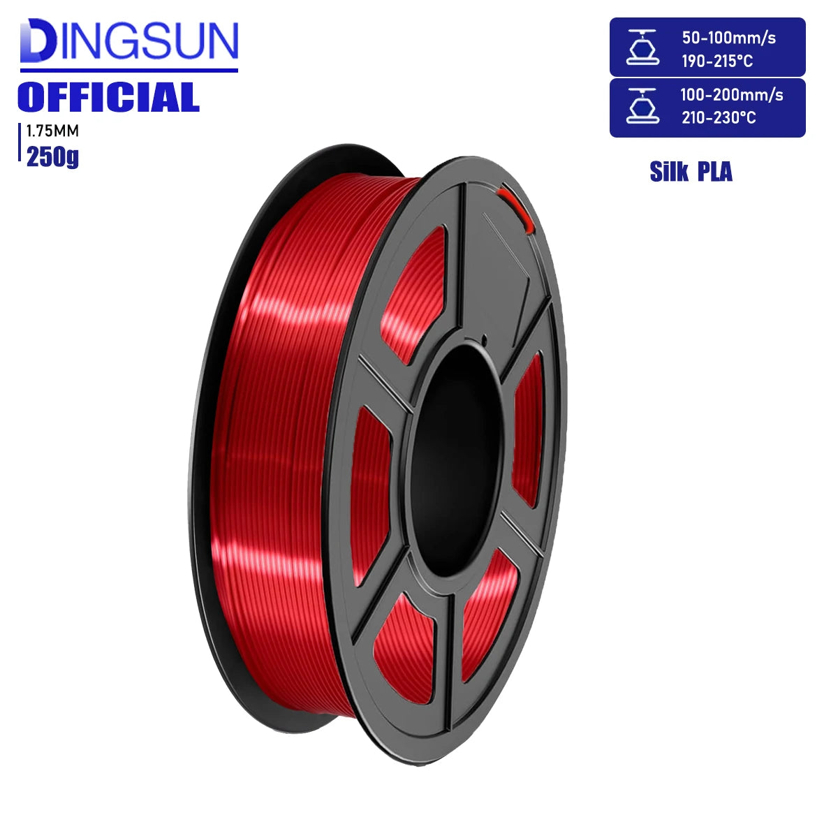 Silk PLA Filament 1.75mm | Metallic Shiny 3D Printer Filament 250g