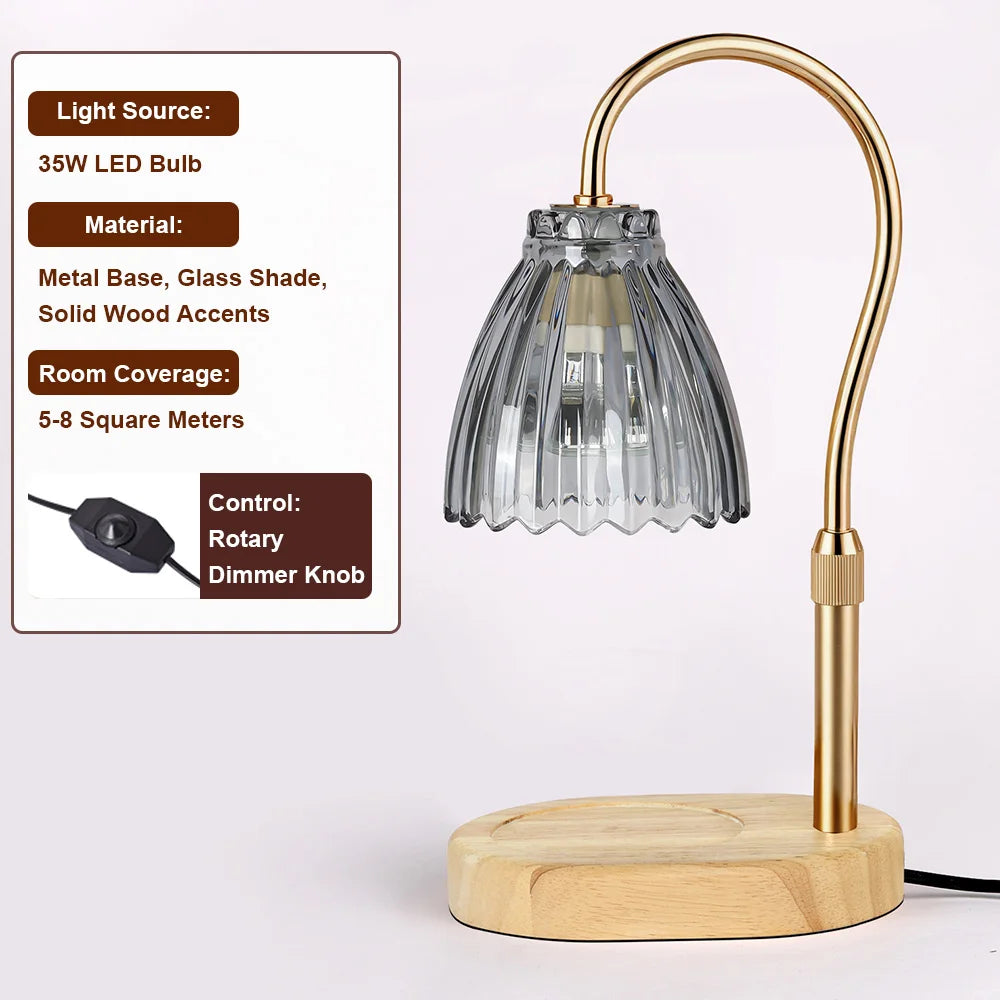 Dimmable Candle Warmer Lamp | Flameless Wax Melt Aroma Light