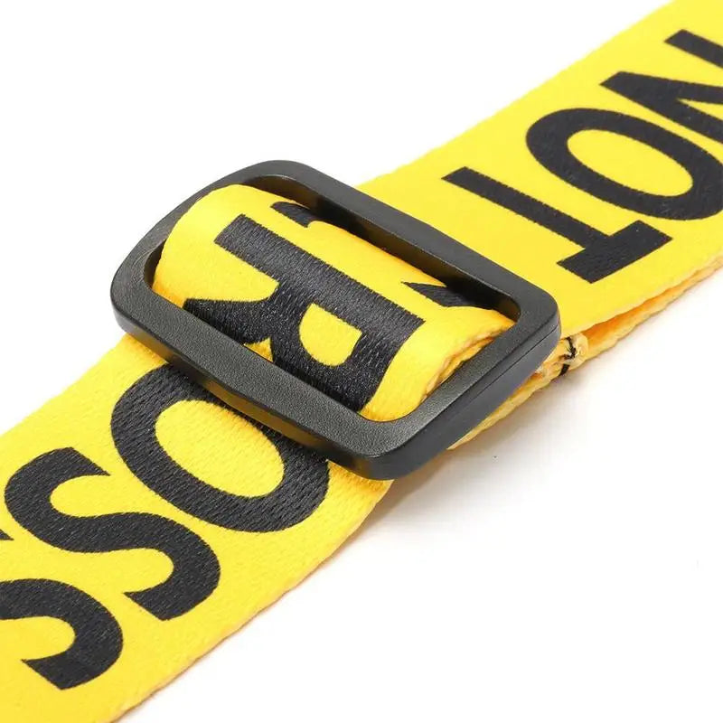 Yellow Adjustable Polyester Guitar Belt Strap PU Leather Ends