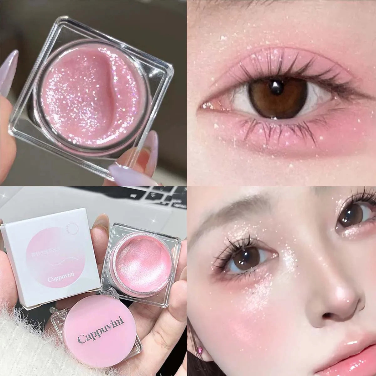 Cappuvini Diamond Glitter Highlighter Gel – Liquid Eyeshadow