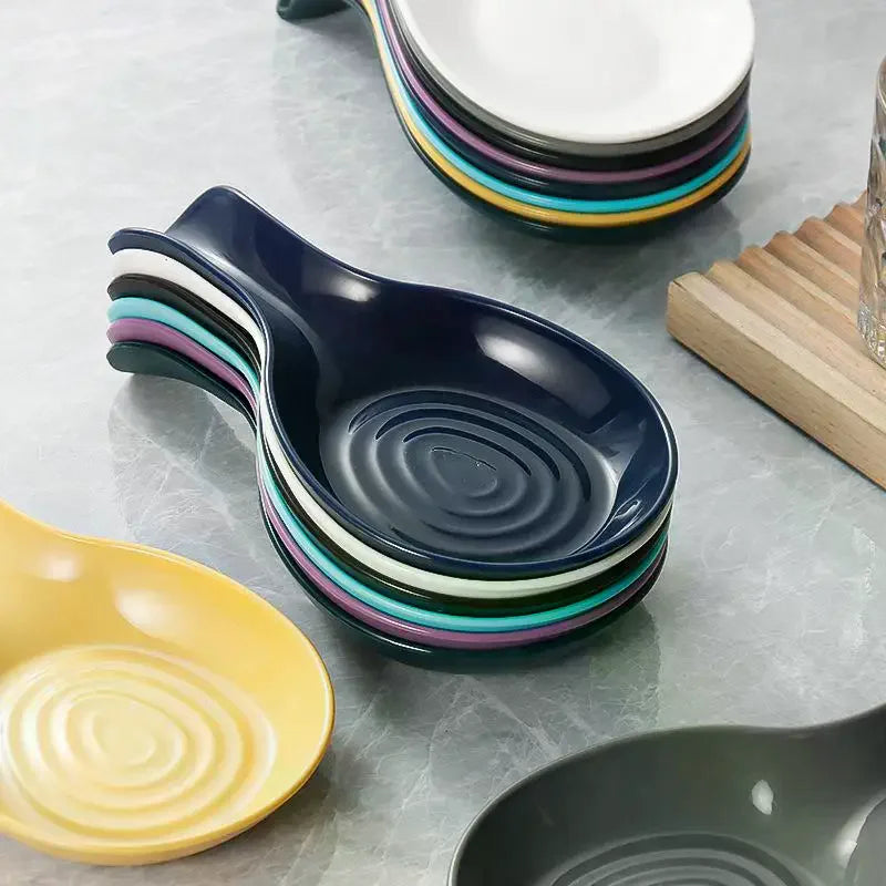 Large Ceramic Spoon Rest | Heat-Resistant, Dishwasher Safe