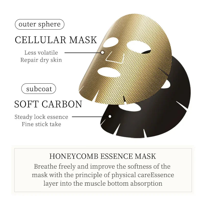 Golden Honeycomb Facial Mask – Oil Control & Brightening 10 Pack