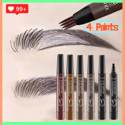 4-Tip Microblading Liquid Eyebrow Pencil – Waterproof, Long Lasting Liquid Eyebrow Pencil Oasis Select