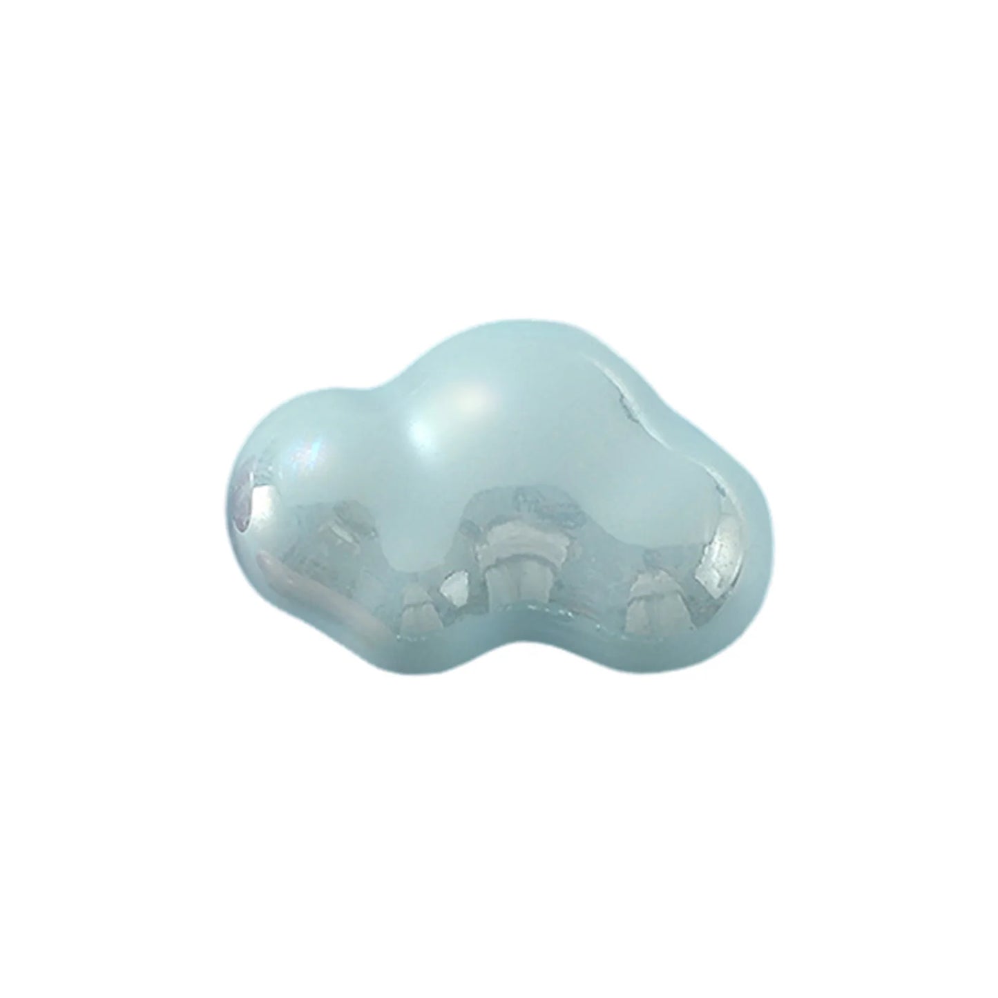 Clouds Shape Sliding Door Knobs Multi Color Clouds Design Glass Door Handle for Kitchen Cabinets Cupboard Peaceful Pleasures Health and Wellness Pearl Blue 1PCS