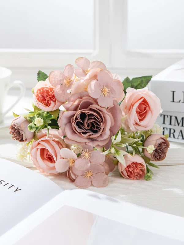 Silk Rose Artificial Flowers for Wedding, Home & Garden Décor