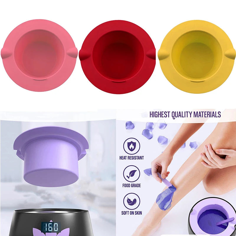 Silicone Hair Removal Wax Bowls for Easy Waxing Peaceful Pleasures Health and Wellness