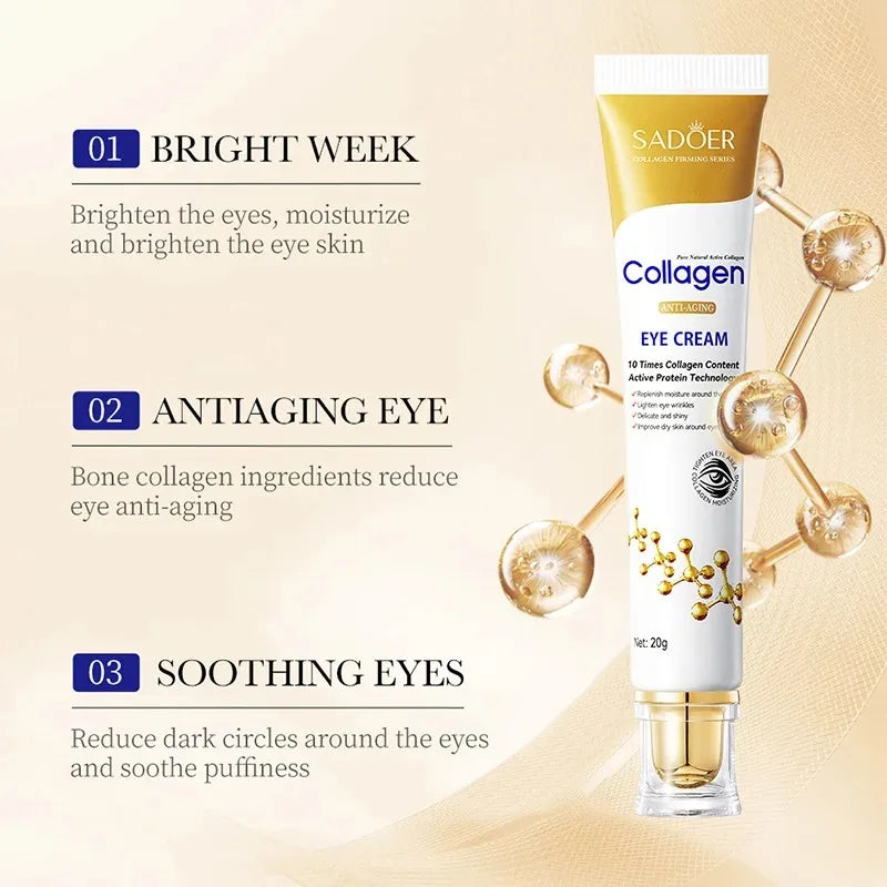 SADOER Collagen Eye Cream – Dark Circles & Firming Peaceful Pleasures Health and Wellness
