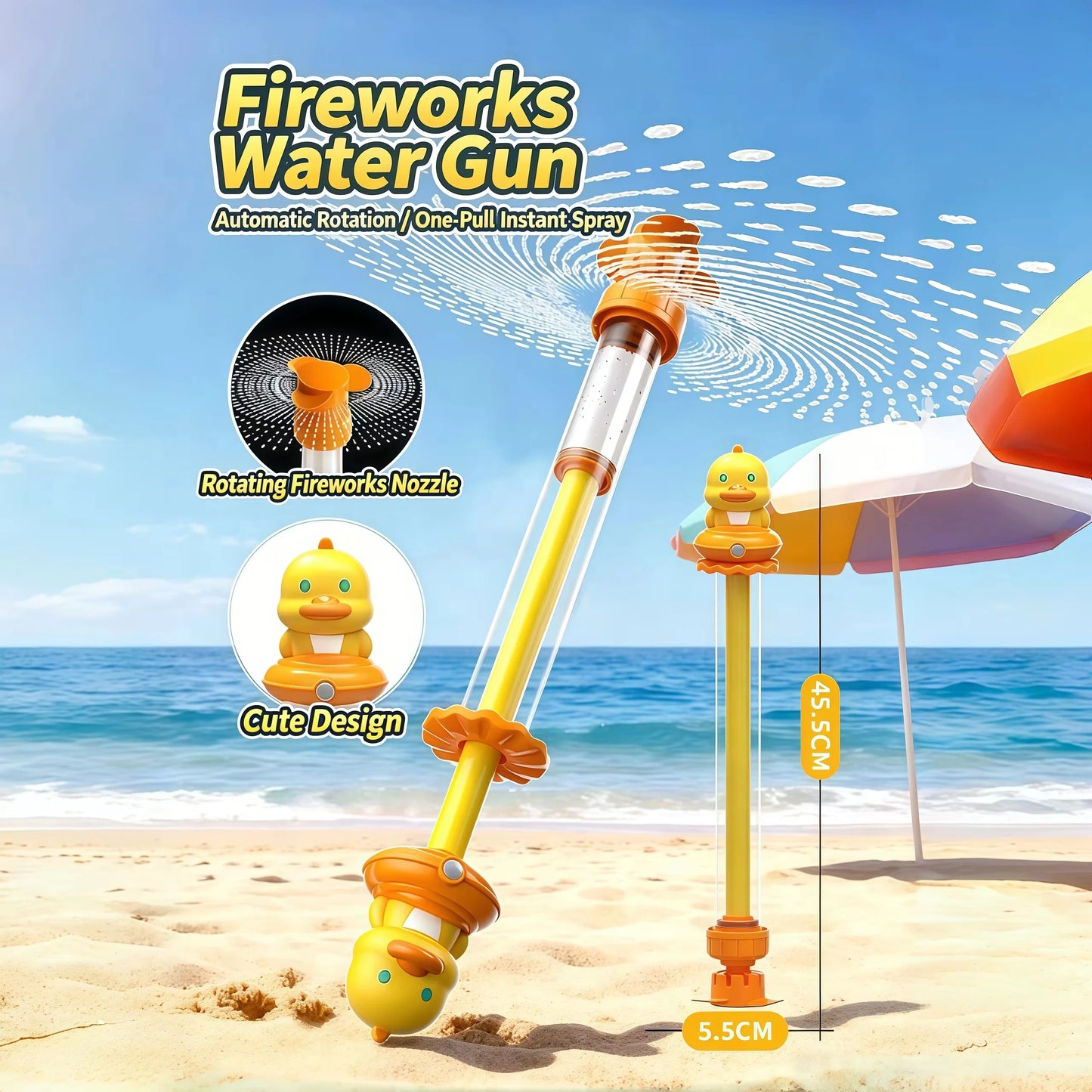 Kids Water Gun Toy – Summer Water Fight Pull Spray Pistol