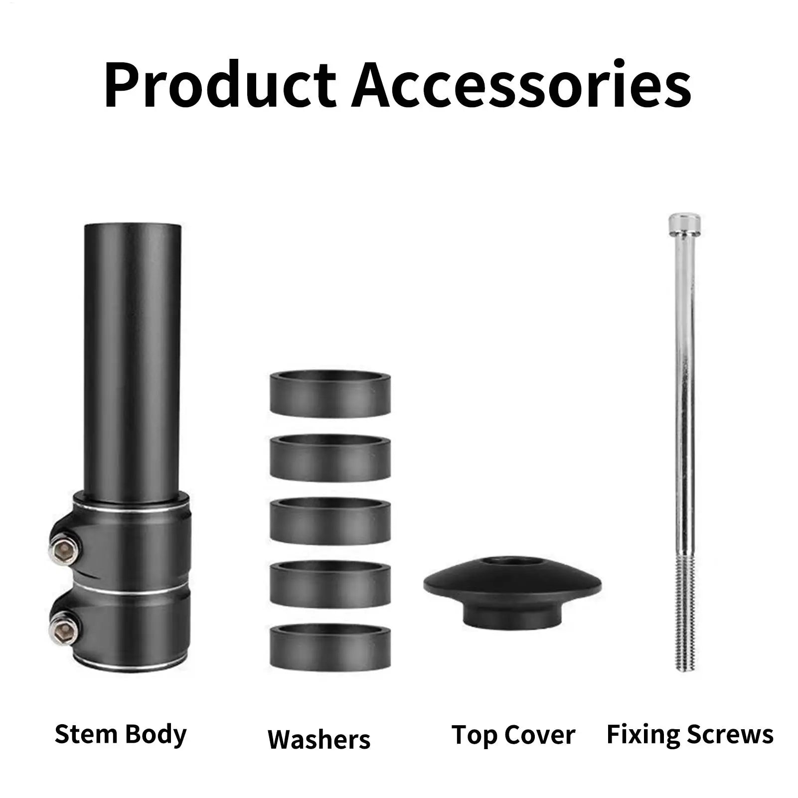 Bike Stem Riser Adjustable Aluminium Alloy Extender Handlebar Riser for Mountain/Road/City Bike, Cycling Commuting Exercise Peaceful Pleasures Health and Wellness