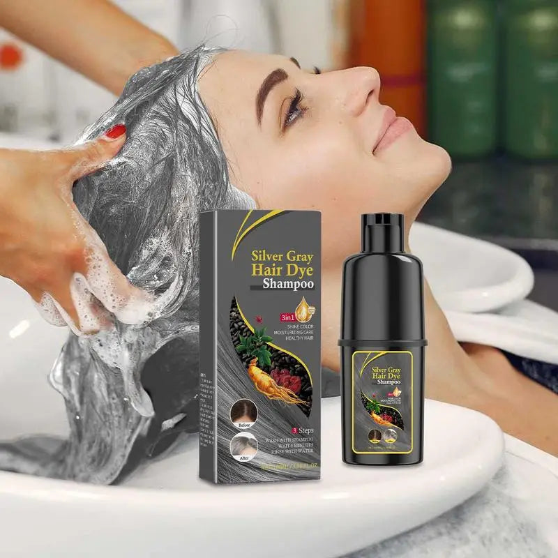 Natural Hair Dye Shampoo – Gray Coverage, All Hair Types