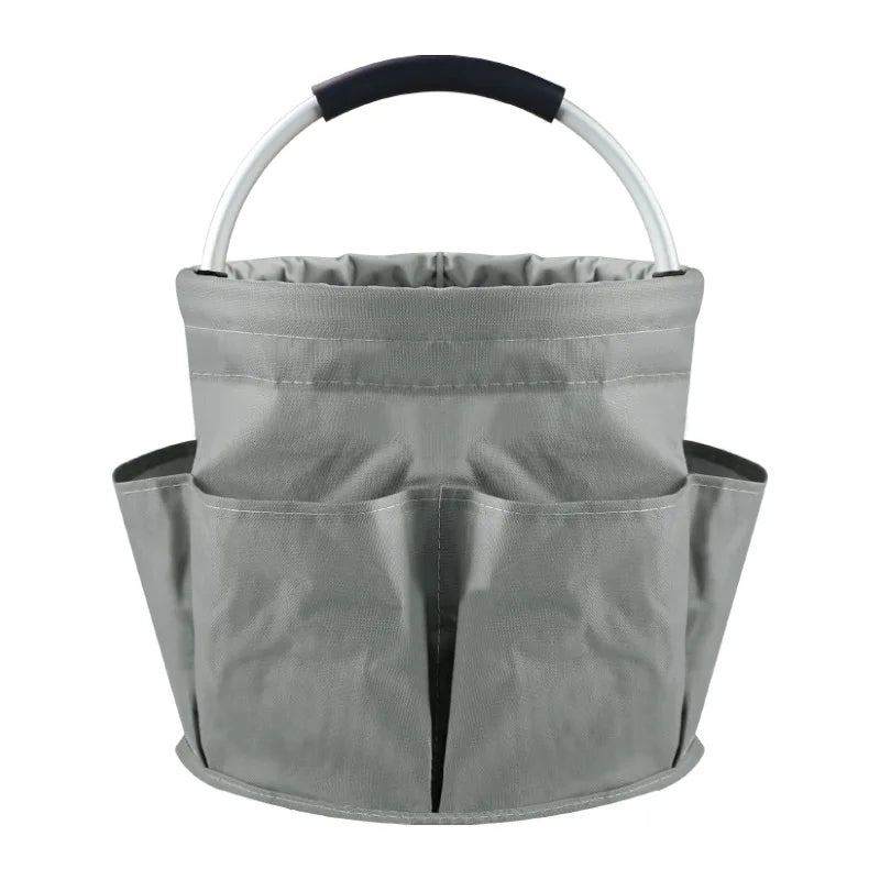 Hot 17L Large Storage Organiser Bag Folding Basket Picnic Tote Outdoor Cleaning Caddy with Handle Tool Bag Cleaning Supplies Peaceful Pleasures Health and Wellness Dark Gray