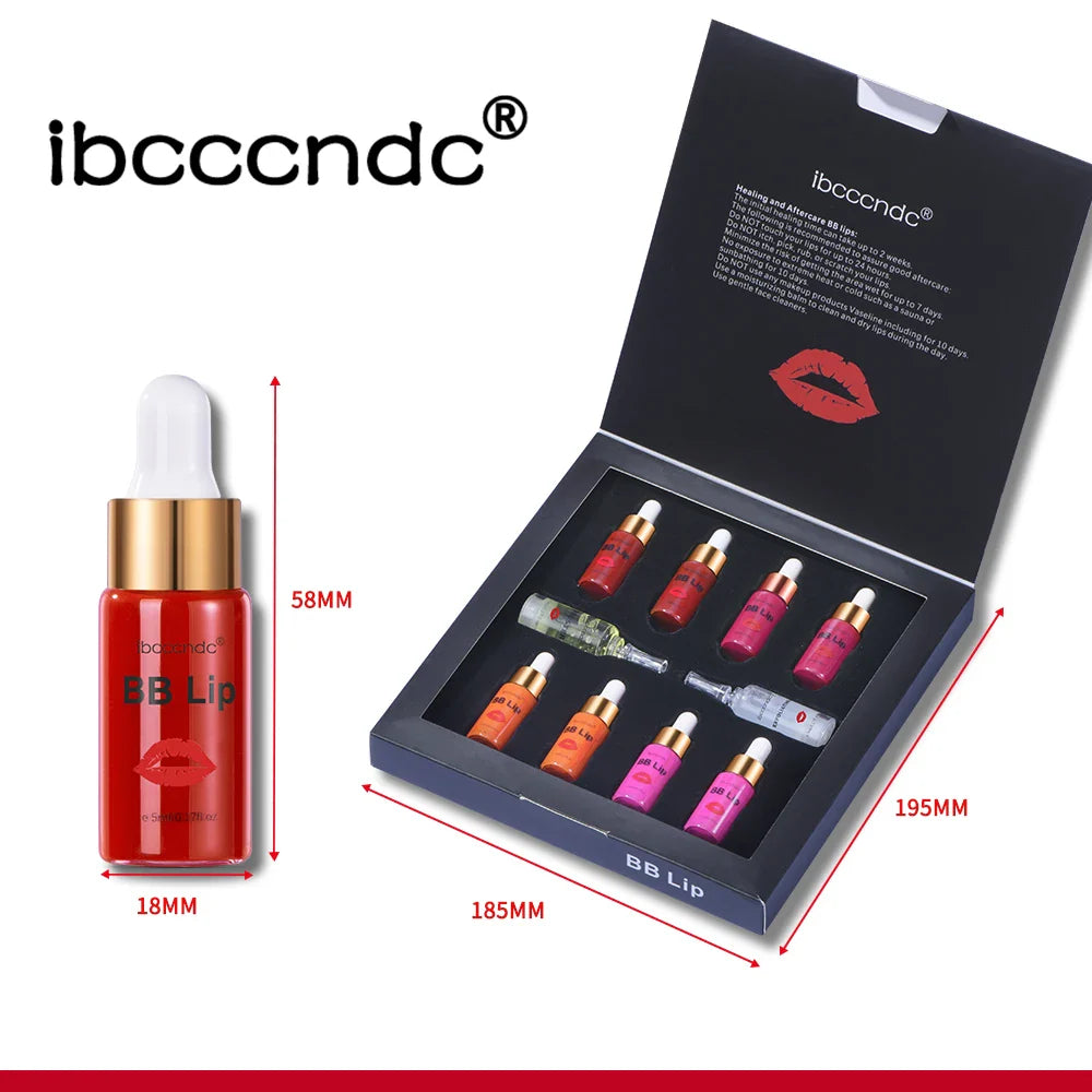 BB Lips Ampoule Serum Starter Set – Semi-Permanent Tinted Lip Gloss Lip Serum Kit Oasis Select bb lips set