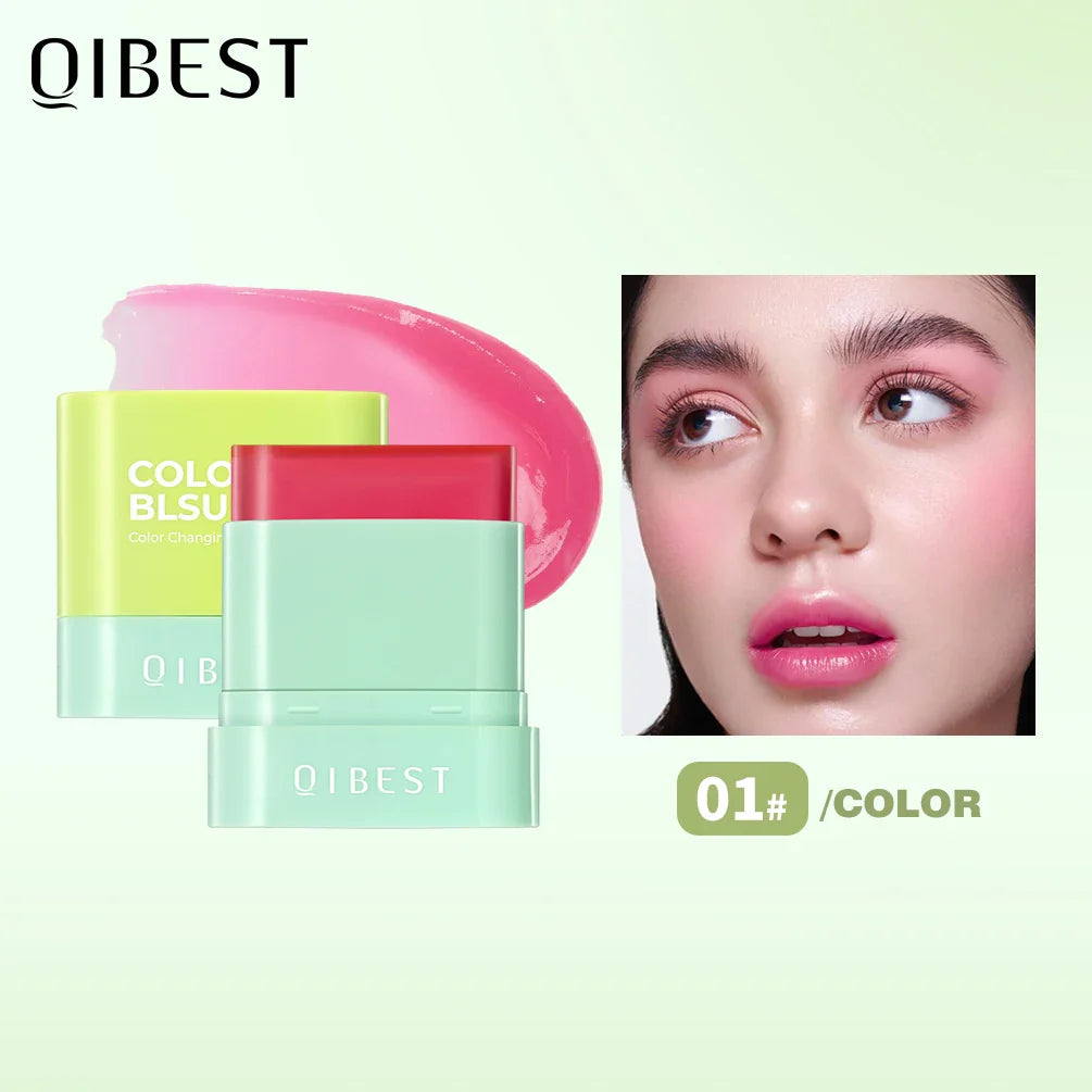 QIBEST 3-in-1 Jelly Blush Stick – Lips, Cheeks & Eyes | 3 Colors