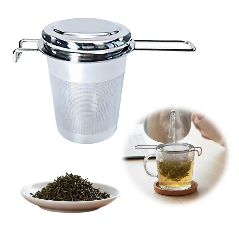 Stainless Steel Tea Infuser with Lid | Fine Mesh Loose Leaf