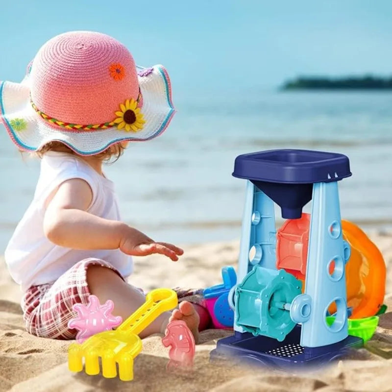 Kids Beach Sand Toy Set – Bucket, Shovel, Rake & Molds