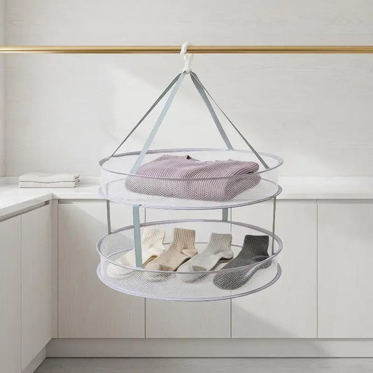 Foldable Flat Mesh Drying Basket | Anti-Deformation Clothes Net Clothes Drying Basket Peaceful Pleasures Health and Wellness