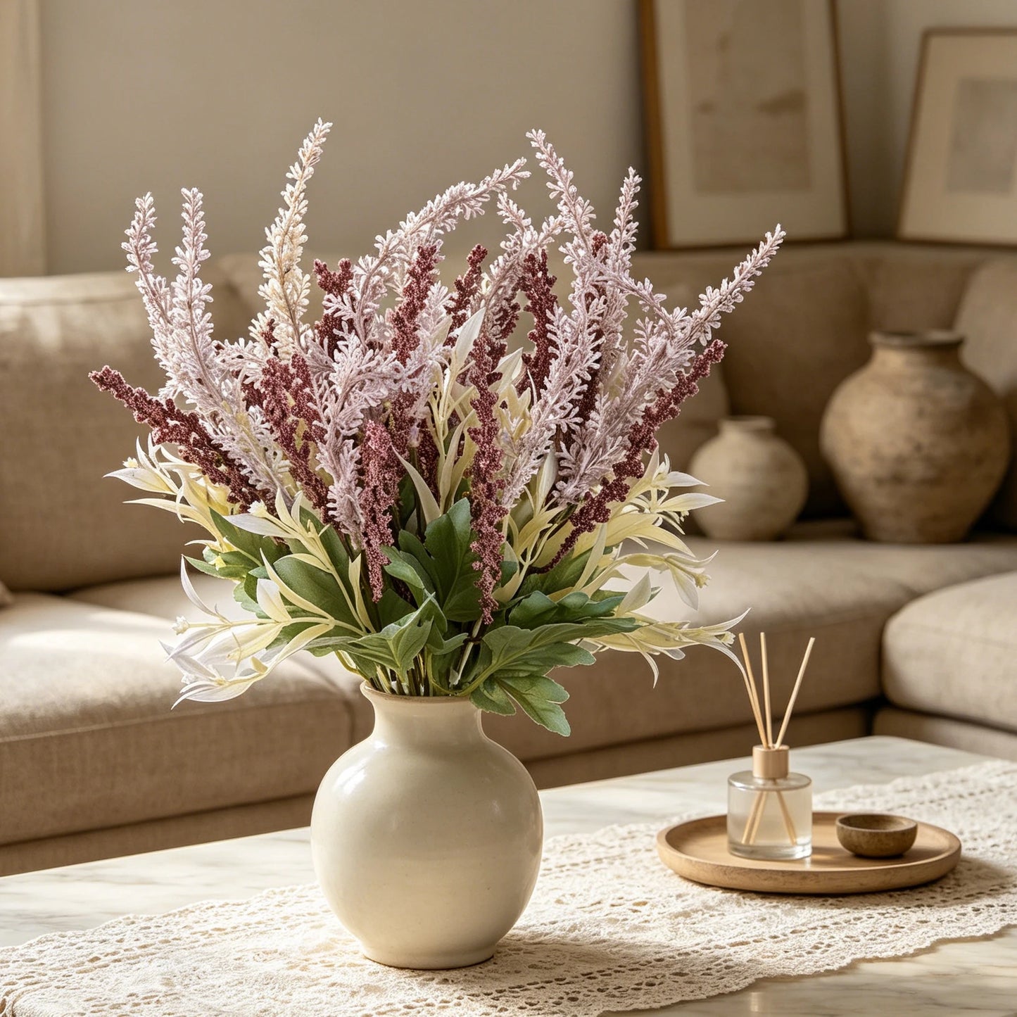 Artificial Lavender Bouquet for Wedding, Home & Table Décor