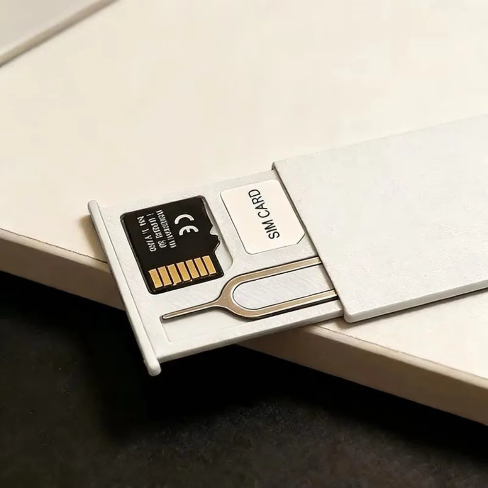 SIM Card Storage Box, Portable Secure Storage Of Mobile Phone Memory Cards,2-Slots-SIM Card+1-Slots-Cards-Pin+1-Slot TF-Card Peaceful Pleasures Health and Wellness