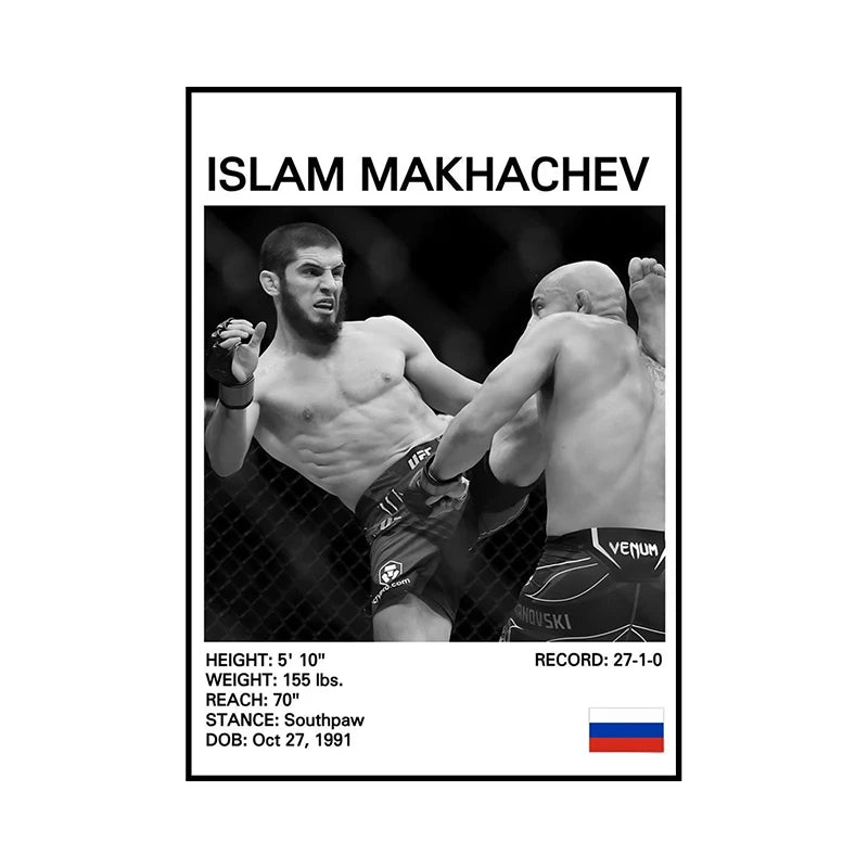 Boxing Legends Black & White Canvas Wall Art – Gym Home Decor