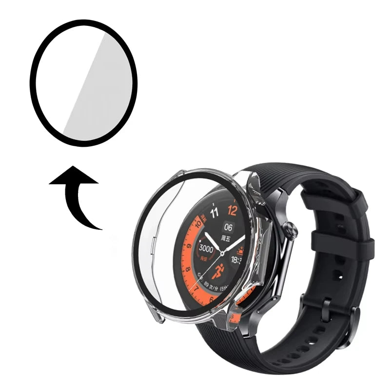PC Case + Tempered Glass for OnePlus Watch 2 / OPPO Watch X Peaceful Pleasures Health and Wellness