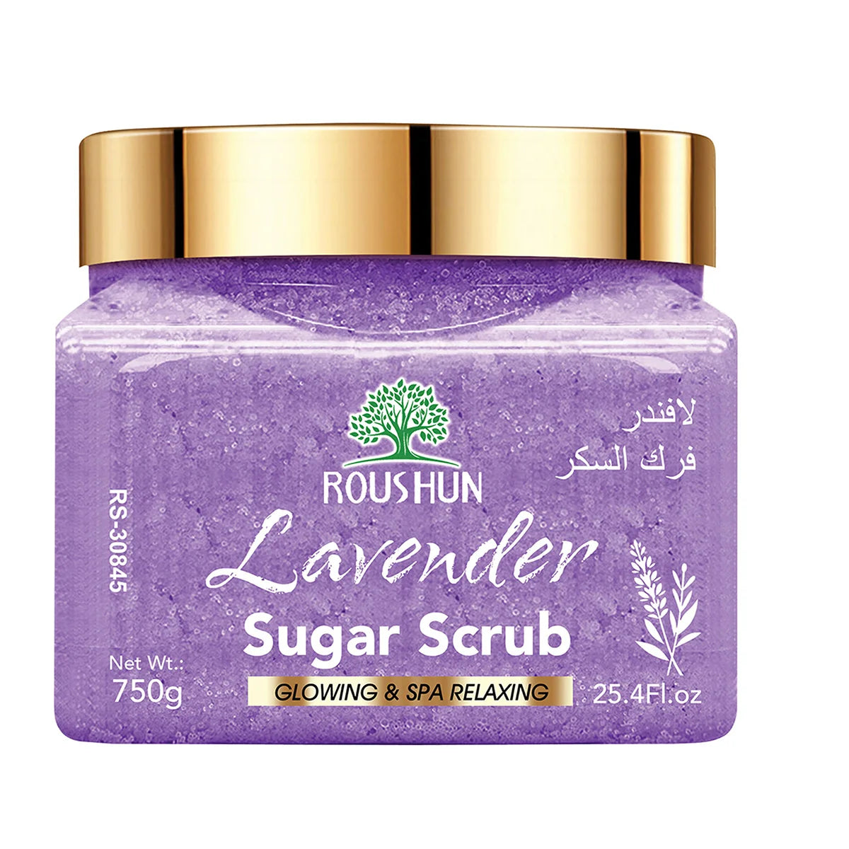 ROUSHUN Lavender Sugar Scrub Large Capacity Family Pack Body Scrub Gentle Deep Cleansing Skin 750g Peaceful Pleasures Health and Wellness lavender sugar scrub