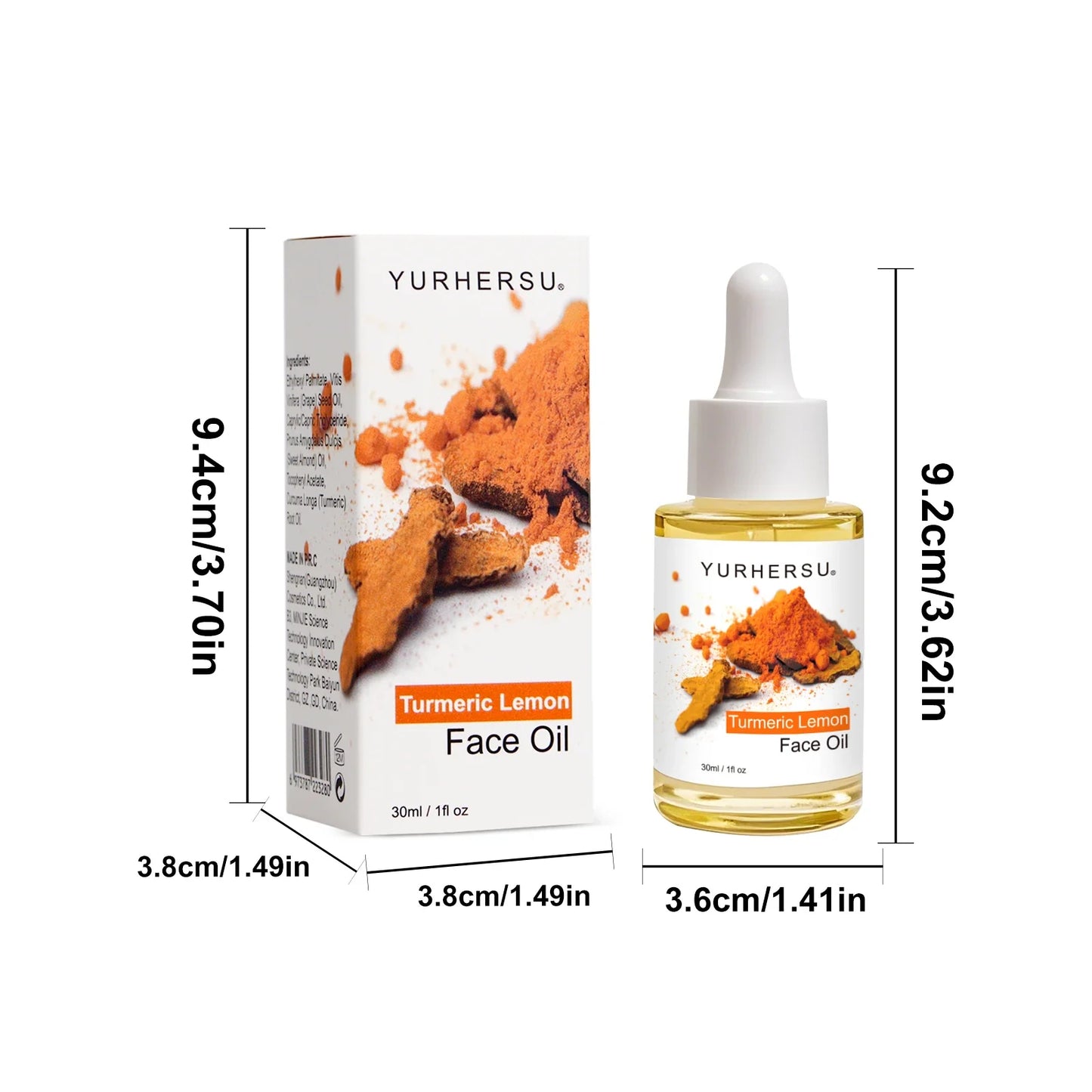 YURHERSU Turmeric Lemon Revitalizing Face Oil 30ml