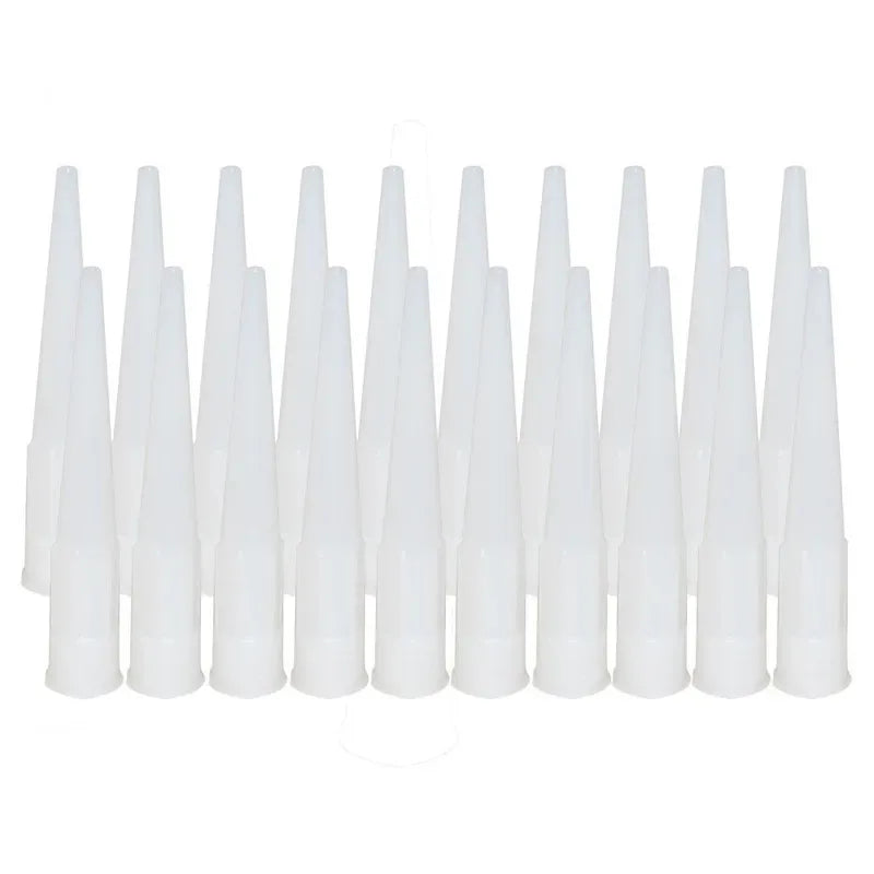 50pcs Caulking Gun Nozzles Silicone Glass Glue Nozzles Sealant Caulking Tips Interface Diameter 1.5cm Peaceful Pleasures Health and Wellness